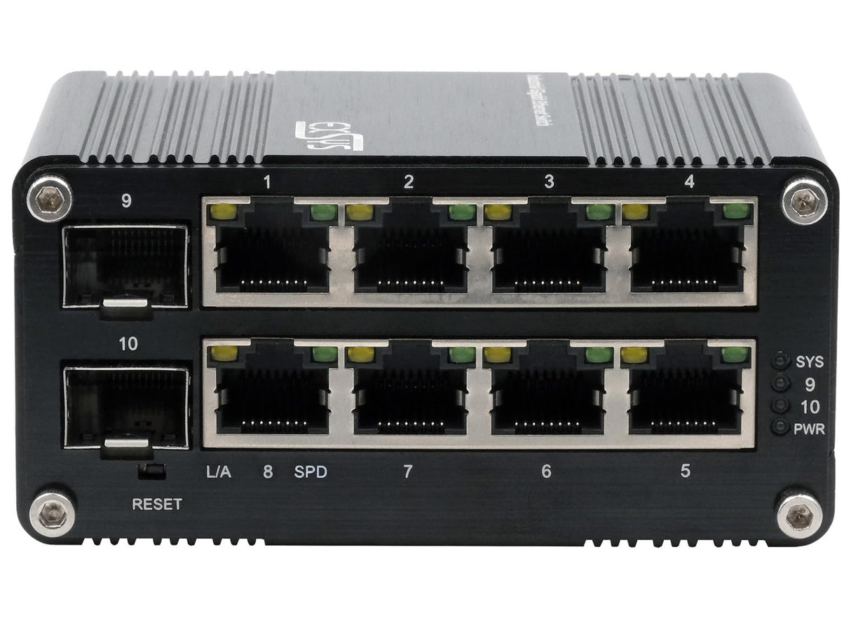EX-62035M-SFP Mini Conmutador Gigabit Industrial de 10 Puertos Administrable en Web