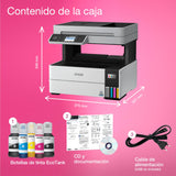 Epson EcoTank ET-5170, Impresora Alto Rendimiento Wifi A4 Multifunción con Impresión Doble Cara Automática, Imprime / Escáner / Copiadora / Fax