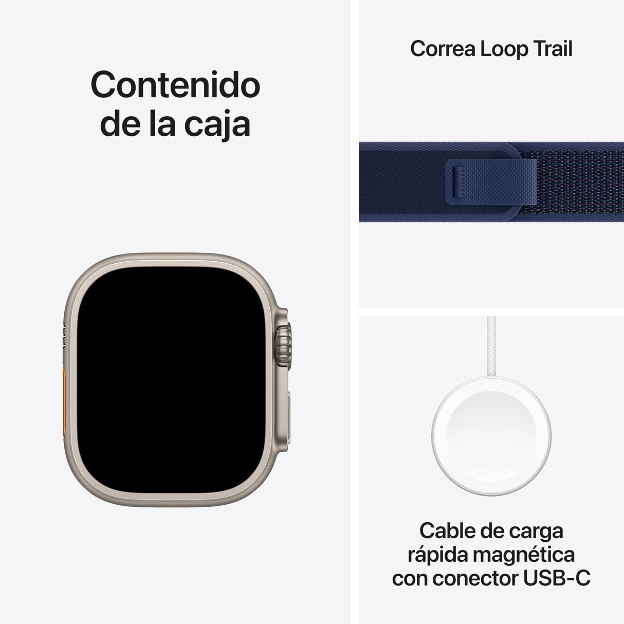 Apple Watch Ultra 2 GPS + Cellular Smartwatch, Reloj Deportivo con Caja de Titanio Natural Resistente de 49 mm y Correa Loop Trail Azul - Talla M/L. Monitor de entreno y Neutro en Carbono