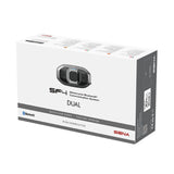 Sena SF4-02D serie SF - Sistema de comunicación Bluetooth para motocicleta con altavoces dobles, intercomunicador de 4 vías, paquete doble