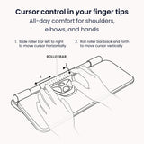 Contour Ratón ergonómico RollerMouse Rojo para Hombro, antebrazo, muñeca, Alivio de tensión para RSI, síndrome túnel carpiano, 6 Botones Personalizables, Compatible con Mac/PC - Inalámbrico - Plus