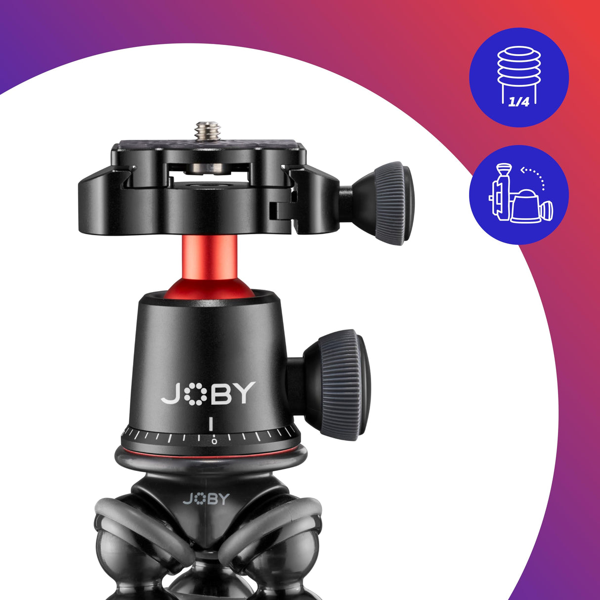 JOBY GorillaPod 3K Pro Kit MII, Trípode Profesional Flexible de Aluminio con Rótula, Placa QR, Fabricado en Italia, para Cámaras CSC, Sin Espejo, Capacidad de Carga 3 kg, 6.6 LB, J91566-BWW