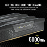 Corsair Vengeance DDR5 64GB (2x32GB) 5200Mhz C40 Memoria per Desktop (Regulación de Voltaje a Bordo, perfiles XMP 3.0 Personalizados, Factor de Forma Compacto, Optimizadas para Intel) Negro