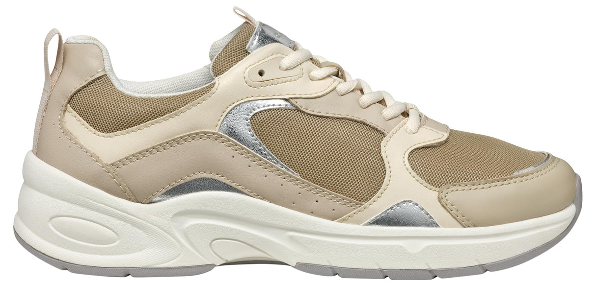 Geox D ZARVIA A, Zapatillas Mujer, Lt Taupe/Papyrus, 37 EU