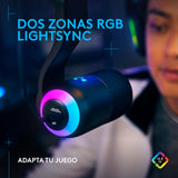 Logitech G Yeticaster GX, micrófono dinámico de gaming supercardioide con brazo, iluminación RGB y LIGHTSYNC, micrófono USB tipo difusión para PC y Mac, con uso para grabación y streaming - Negro