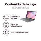 Lenovo IdeaPad Slim 3 Gen 8 – Ordenador Portátil 15.6" FHD (AMD Ryzen 5 7520U, 16 GB RAM, 512 GB SSD, Gráficos AMD Radeon 610M, Wi-Fi 6, Win 11 Home, Office Trial) Teclado QWERTY Español – Gris Ártico