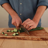 KOTAI | Cuchillo Santoku del chef | cuchillo de cocina profesional | Hoja de 18cm | afilado a mano | Acero inoxidable japonés ultra afilado 440C | Mango de madera de Pakka | Tang oculto completo