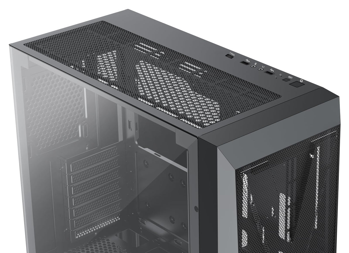 Xilence Xilent X X912.ARGB - Carcasa para PC para Gaming, 3 Ventiladores ARGB de 120 mm, 1 Ventilador Negro, Caja de Torre ATX Midi Midi, Panel Frontal de Malla para un Buen Flujo de Aire y Placa de