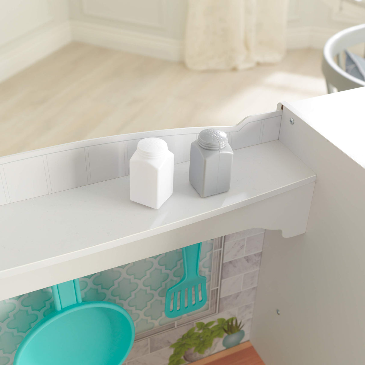 KidKraft Cocina de Juguete Countryside de Madera para niños con imanes Nevera, dispensador de Cubitos de Hielo y Accesorios Incluido, Juguetes niños 3+ años (53424) Exclusivo en Amazon