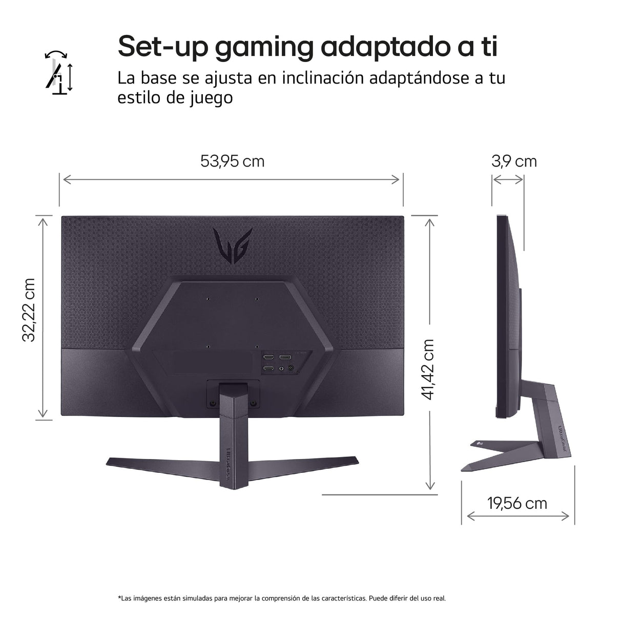 LG 24GS50F-B - Monitor Ultragear, 24", Panel VA: (1920 x 1080), 16:9, 180 Hz, 1 ms, Tecnología AMD FreeSync, HDR10, Black Stabilizer, Color Morado Grisáceo