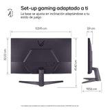 LG 24GS50F-B - Monitor Ultragear, 24", Panel VA: (1920 x 1080), 16:9, 180 Hz, 1 ms, Tecnología AMD FreeSync, HDR10, Black Stabilizer, Color Morado Grisáceo