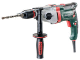 metabo Taladro percutor SBEV 1300-2 S – 1300 W, 2 velocidades, 44 Nm – Vario-velocímetro Constamatic, carcasa de aluminio, motor maratón, acoplamiento de seguridad, para hormigón, acero, madera