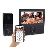 SCS Sentinel - Videoportero Visiowifi Conectado Con Cable - Gran Angular de 110° - Pantalla Táctil De 7'' - Conectividad Wi-Fi 802.11B/G/N - Captura de Fotos Y Vídeos