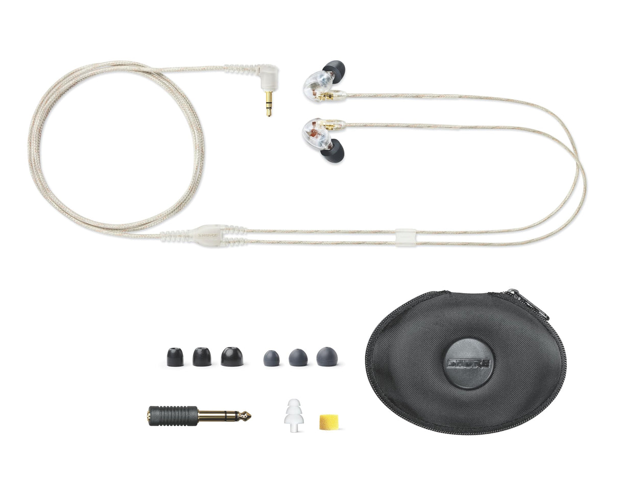 Shure SE425-CL auricular Intraaural Negro, Transparente - Auriculares (Intraaural, Alámbrico, 20 - 19000 Hz, 109 dB, 1,6 m, Negro, Transparente)