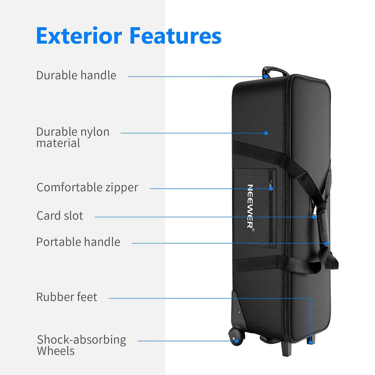 NEEWER Bolsa de Transporte para Equipo de Estudio fotográfico, Soporte de luz, trípode, Flash, Pantalla de Estudio, Estudio fotográfico, etc. (NW-B01)