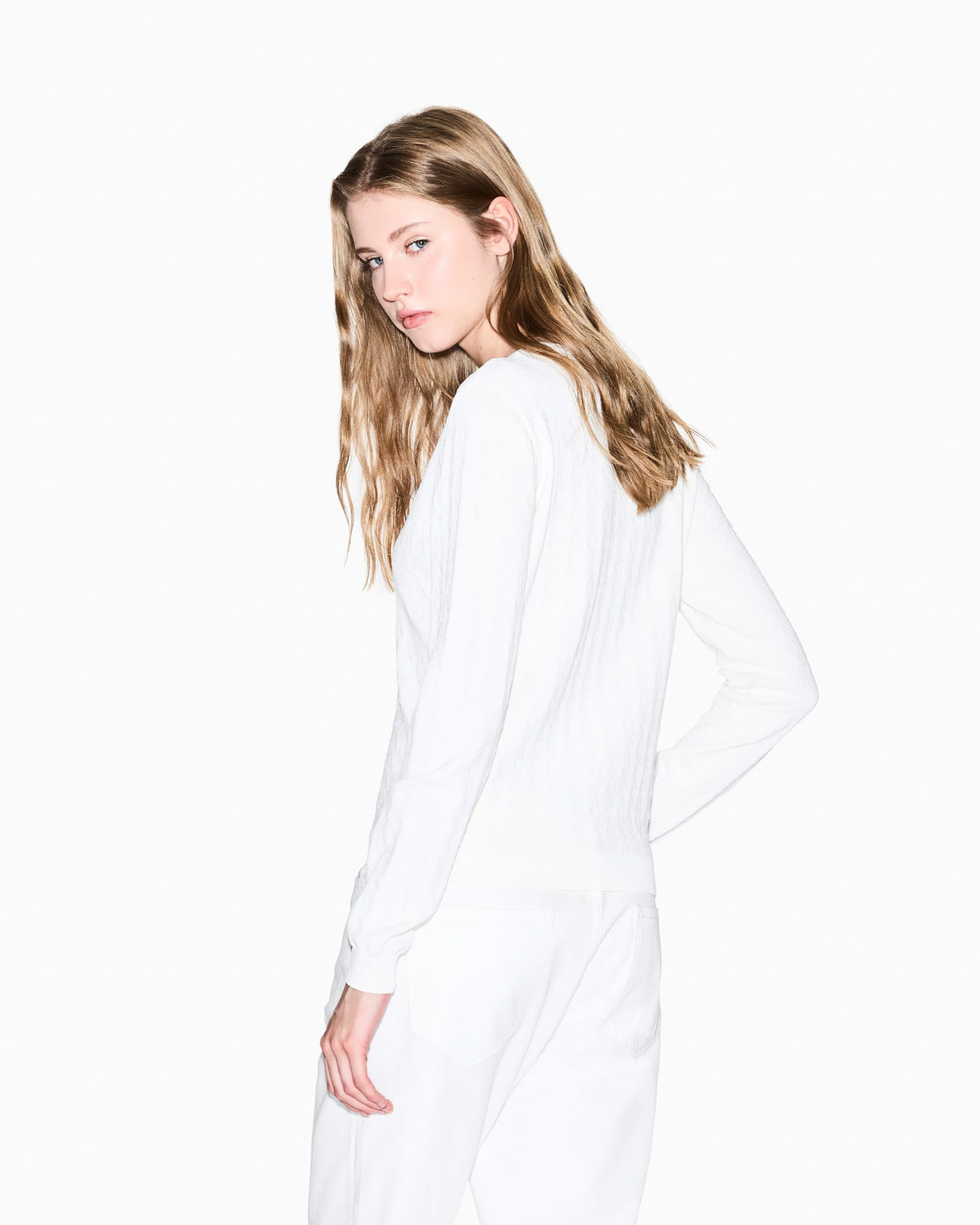 Armani Exchange Essential, Sustainable, All Over Logo Suéter, ISO, S para Mujer