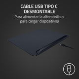 Razer Firefly V2 Pro - Alfombrilla de ratón para Juegos con retroiluminación RGB - Puerto USB Integrado (iluminación LED de 15 Zonas, Superficie con Textura micrograbada) Negro