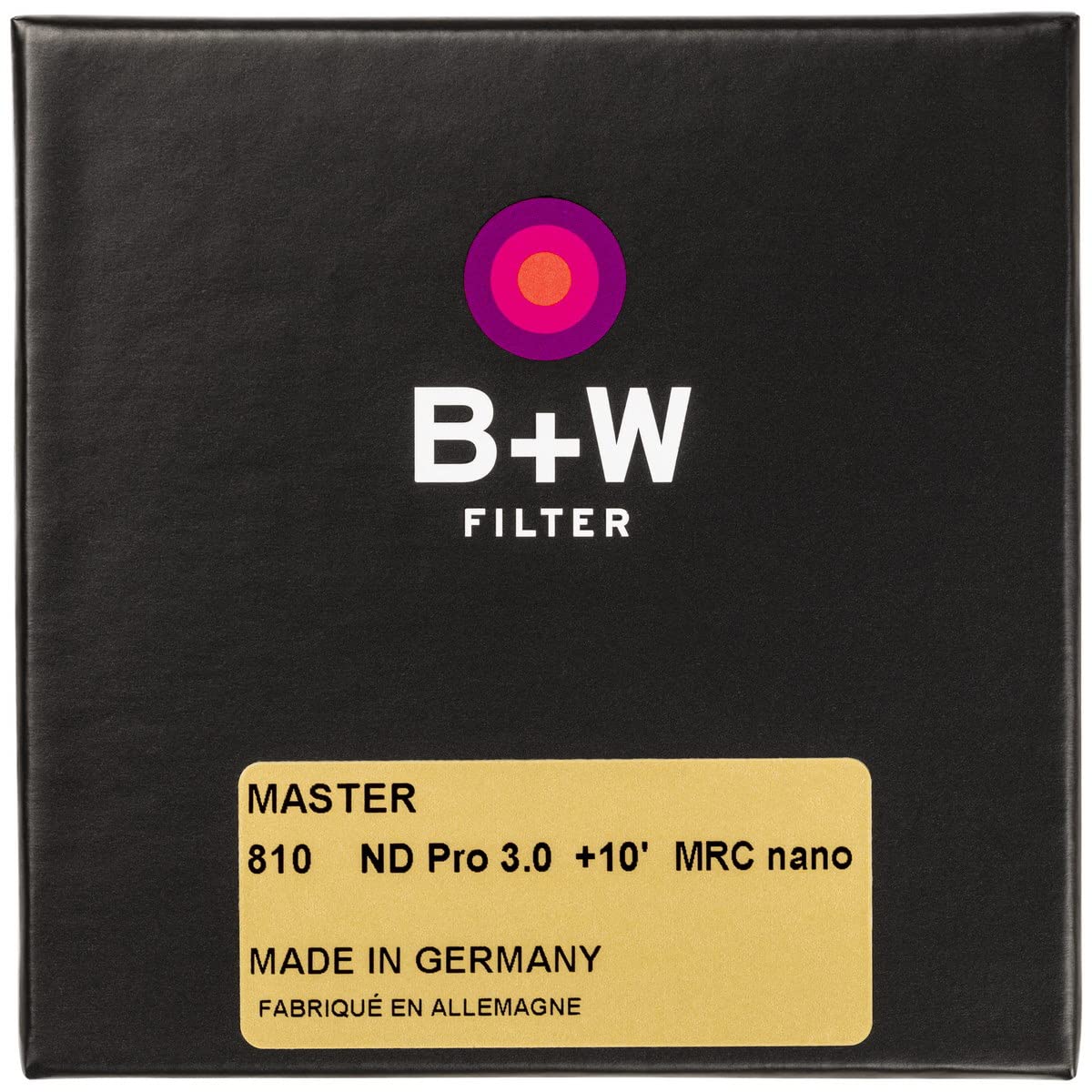 B+W MRC Nano Master 1101614 ND 3,0 - Filtro Gris (67 mm, 16 Recubiertos, Fino, Premium), Color Negro