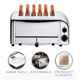 Tostadora para pan 6 rebanadas acero inox Dualit