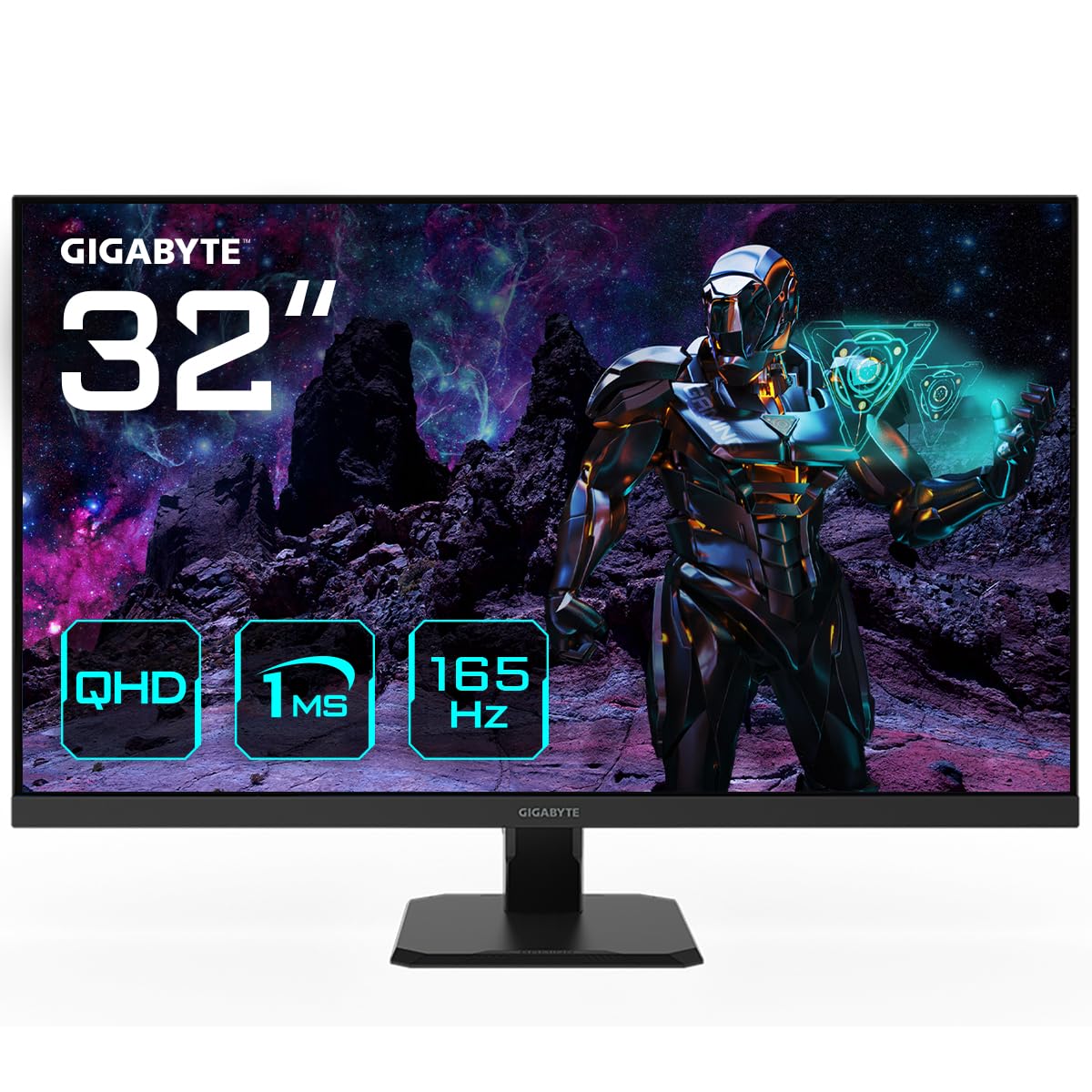 Gigabyte GS32Q 31.5" Monitor de Juego QHD - 2560 x 1440, 165Hz, 1ms, 300 CD/m², FreeSync Premium, Listo para HDR, HDMI 2.0, DisplayPort 1.4