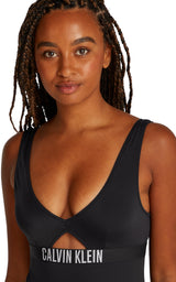 Calvin Klein Traje de baño Mujer One Piece Espalda Abierta, Negro (Pvh Black), M
