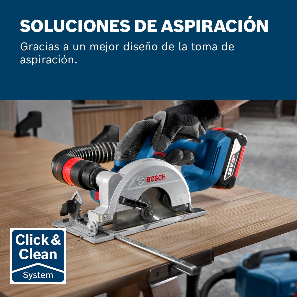 Bosch Professional 18V System sierra circular a batería GKS 18V-51, motor Brushless sin escobillas, incl 1 disco de corte [140 mm], guía paralela, sin batería/cargador