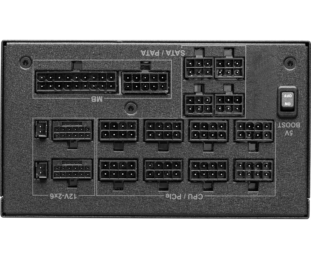 Fuente ALIMENTACION ASROCK TC-1300T,PSU,1300W,80 Plus Titanium,135MM,Modular,PCI-E 5.1 (12+4pin) x2,PCI-E (6+2 Pin) x8,SATA (5 Pin) x9