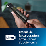 Philips Recortadora de Barba Serie 9000, Máquina Cortar Pelo, Cortapelos Hombre, Kit 14 en 1 Para Cara, Pelo, Orejas, Nariz y Cuerpo,120min de uso, En Seco y Húmedo, Recargable, OneBlade, MG9550/15