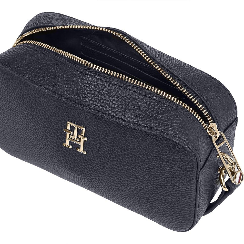 Tommy Hilfiger Bolso bandolera Mujer Emblem Camera Bag pequeño, Azul (Space Blue), Talla Única