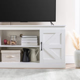 Zinus Wade Mueble TV - Mueble TV 147x67x40 cm - Unidad con mueble de almacenamiento - Blanco