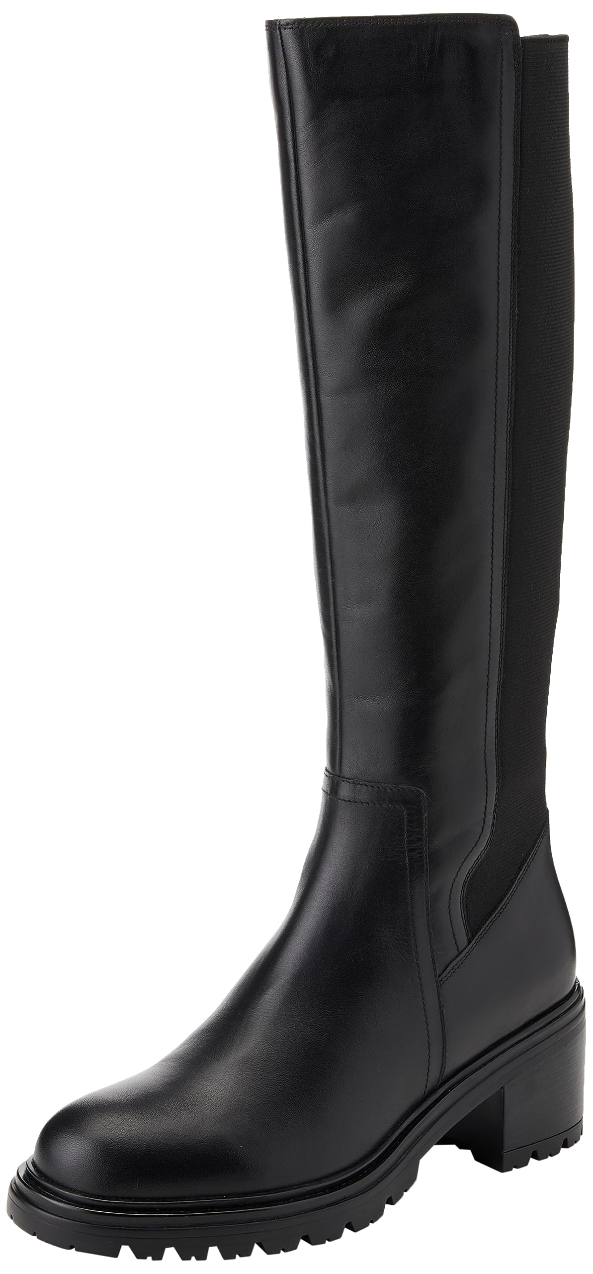 Geox D Damiana, Bota hasta la Rodilla Mujer, Black, 36 EU