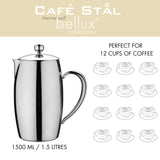 Café Stål Cafetiere, acero inoxidable, 12-Cup