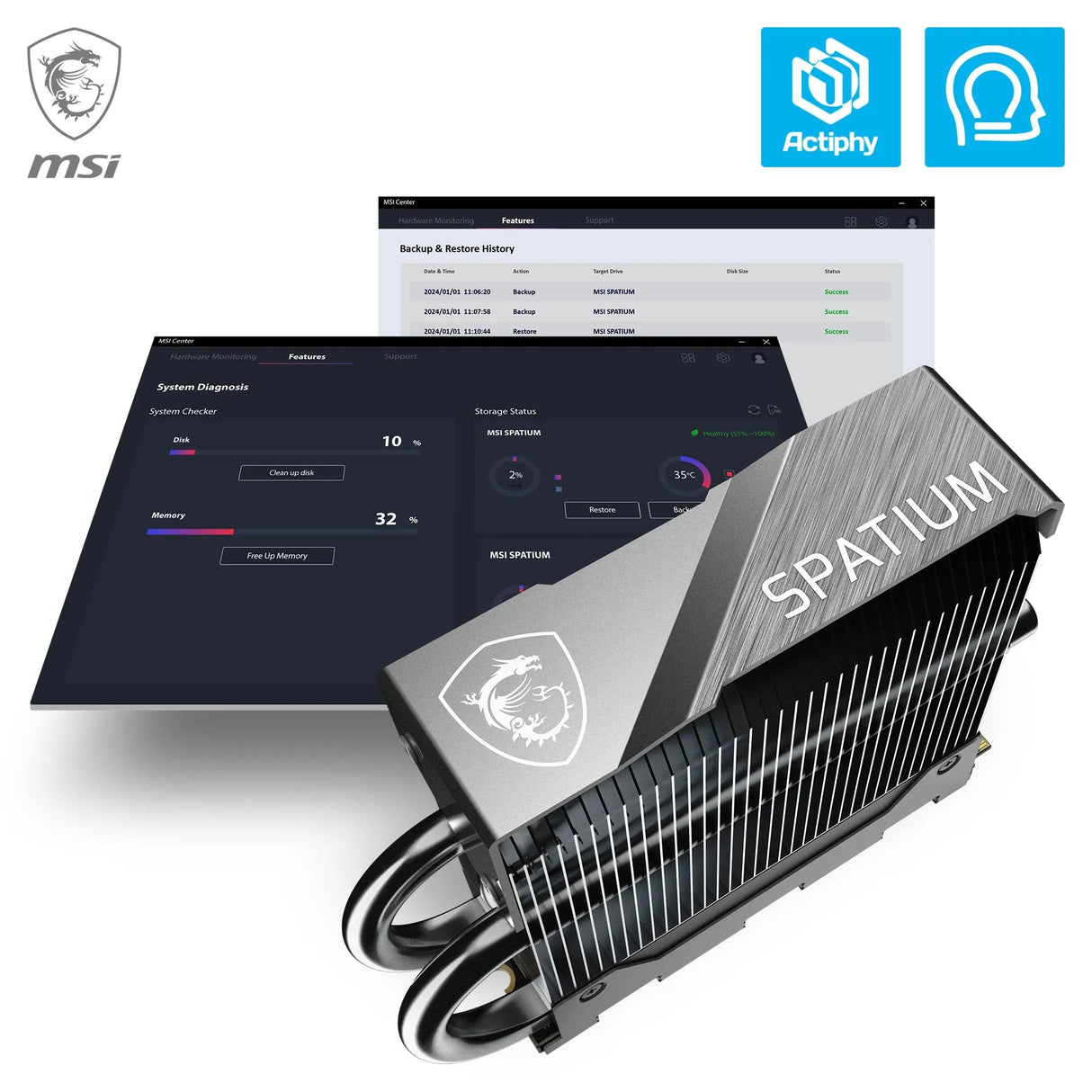 MSI SSD SPATIUM M570 Pro PCIe 5.0 NVMe M.2 2TB FROZR