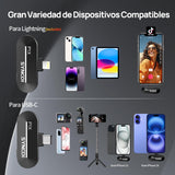 SYNCO Kit de 2 Micrófonos de Solapa Inalámbricos para iPhone 14/13/12/11/SE, P2XL Micrófonos Inalámbricos Profesionales para TikTok, Youtube, Streaming, Vlog, Micrófono-Solapa-Inalámbrico-iPhone