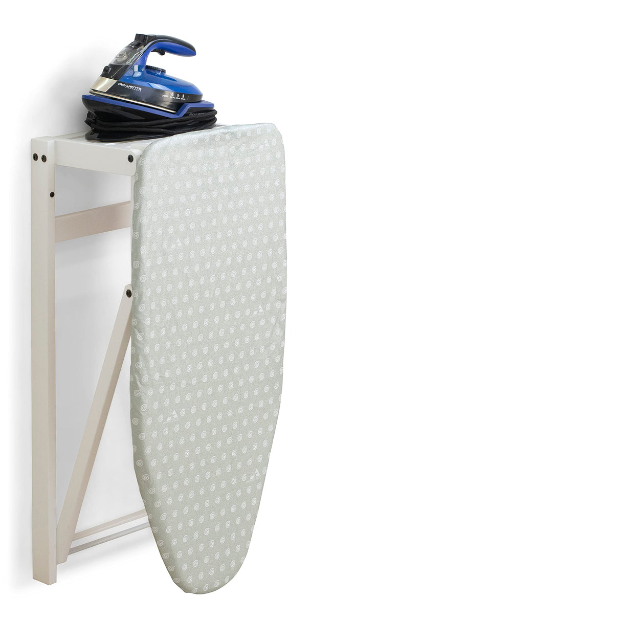 Tabla de Planchar de Pared, 633 STIRO Jolly, Madera – Plegable – Acabado Blanco «Ar-It el corazón de la Madera»