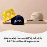 Cricut Prensa de sombrero | Placa de calor curvada de 5 x 3 pulgadas | Prensa de calor para proyectos de sombreros y gorras | Uso con vinilo para planchar (HTV), tinta infusible y sublimación |