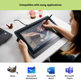 Wacom Cintiq 16 - Monitor Interactivo y bolígrafo Wacom Pen Pro 2, Pantalla LCD de 16" para diseño digital, Resolución Full HD, Compatible con Windows y OS, Negro