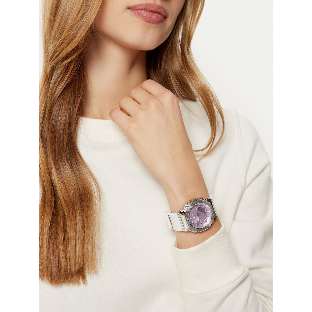Casio Reloj Análogico-Digital para Mujer de Cuarzo con Correa en Plástico GM-S2110-7A6ER
