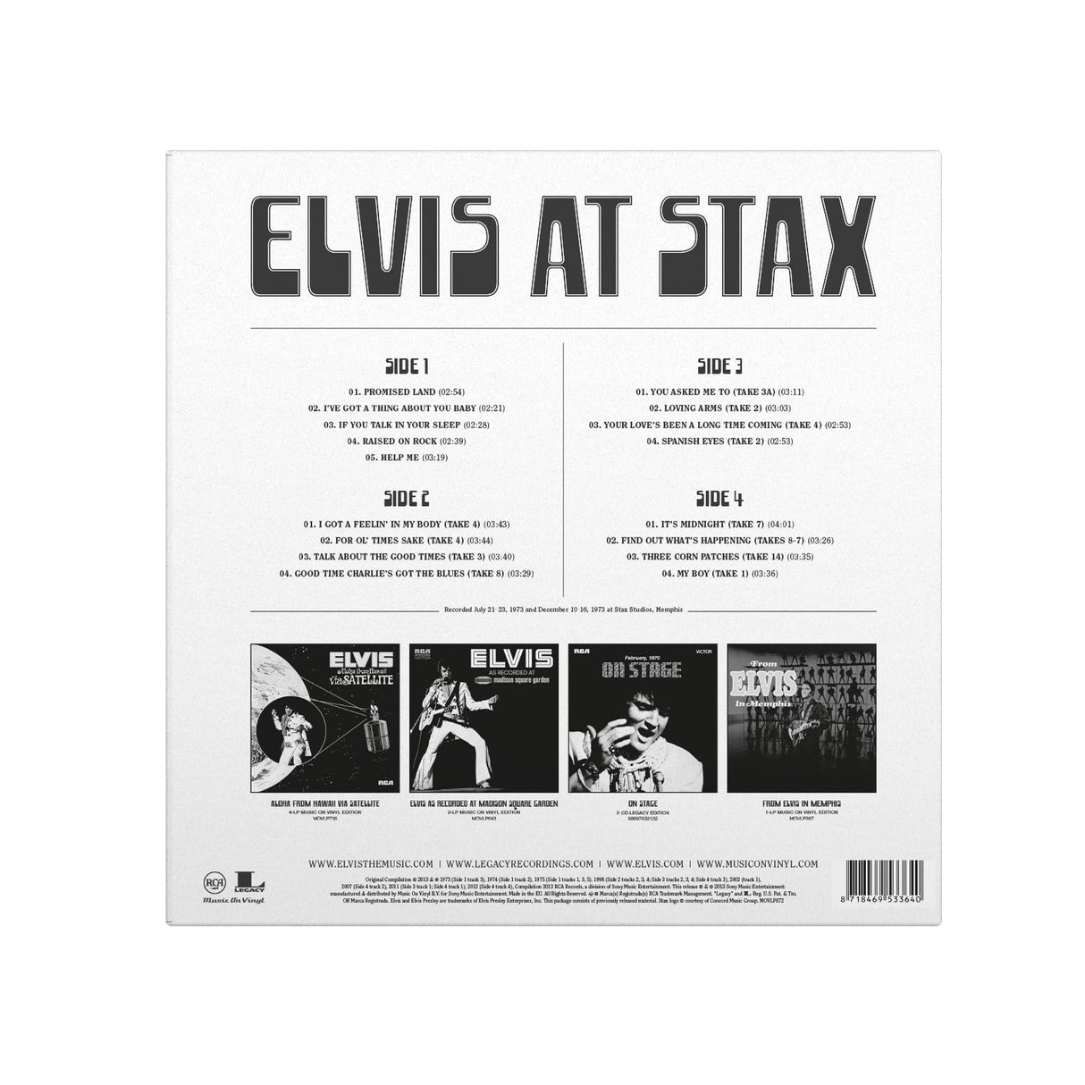 Elvis At Stax (2LP Silver Coloured Vinyl) [Vinilo]
