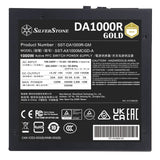 Silverstone SST-DA1000R-GM - Cybenetics Gold 1000W PCIe 5.0 Fuente de alimentación Completamente Modular, Ventilador FDB Ultra silencioso de 135 mm con función Semi-fanless