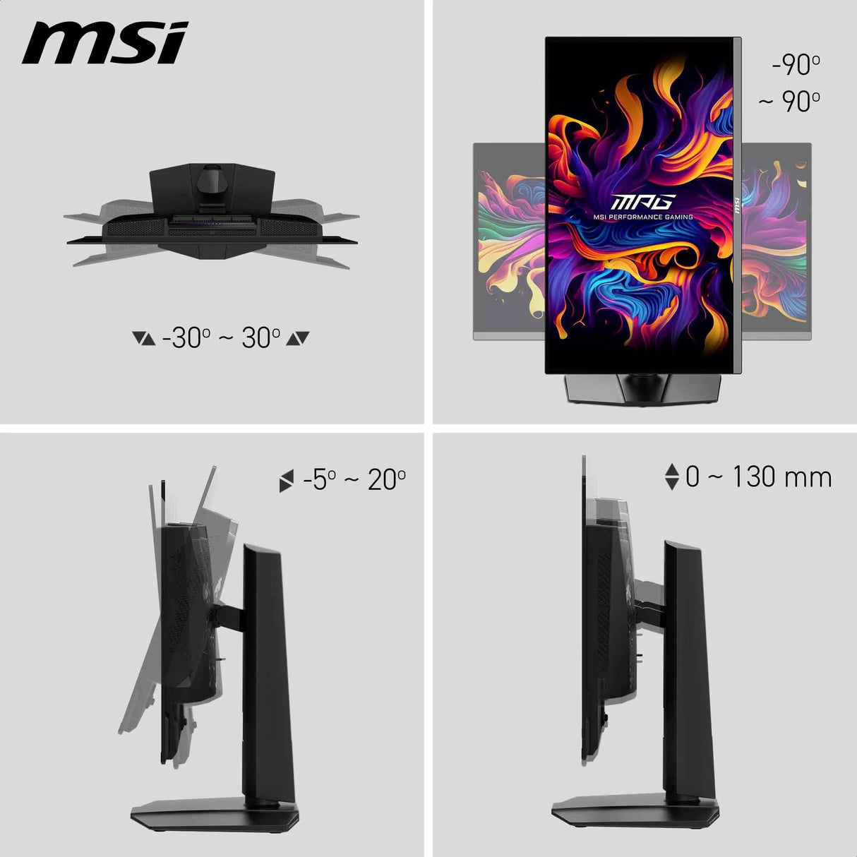 MSI MPG 272URX QD-OLED 26,5" 4K UHD Monitor Gaming - Panel OLED 3840 x 2160 Quantum Dot,EL Gen3, 240Hz / 0,03ms, 99% DCI-P3, ΔE≤2, DisplayHDR True Black 400, KVM, DP 2.1a, HDMI 2.1, USB Type-C