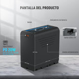 NEEWER BÁSICO 2 Pack NP-F970 7800mAh Baterías Repuesto NP-F Batería Recargable para Sony FX3/FX30/A7, para Canon R5, para Nikon Z8, 20W Tipo C PD Carga Rápida para Videocámara Monitor Luz LED, TP-F970