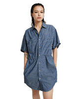 G-STAR Para Mujer Vestido Relaxed Drawcord, Azul (Rinsed D24874-D558-082), L