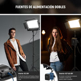 NEEWER 100W Bicolor LED Panel Luz Video Kit, 960 LED 38600Lux@0.5m 2500K-8500K CRI96+/TLCI97+ 0-100% Atenuación, App/2.4G/Panel/Control DMX para Foto Estudio Pro Grabación Luz Escenario, AP100B
