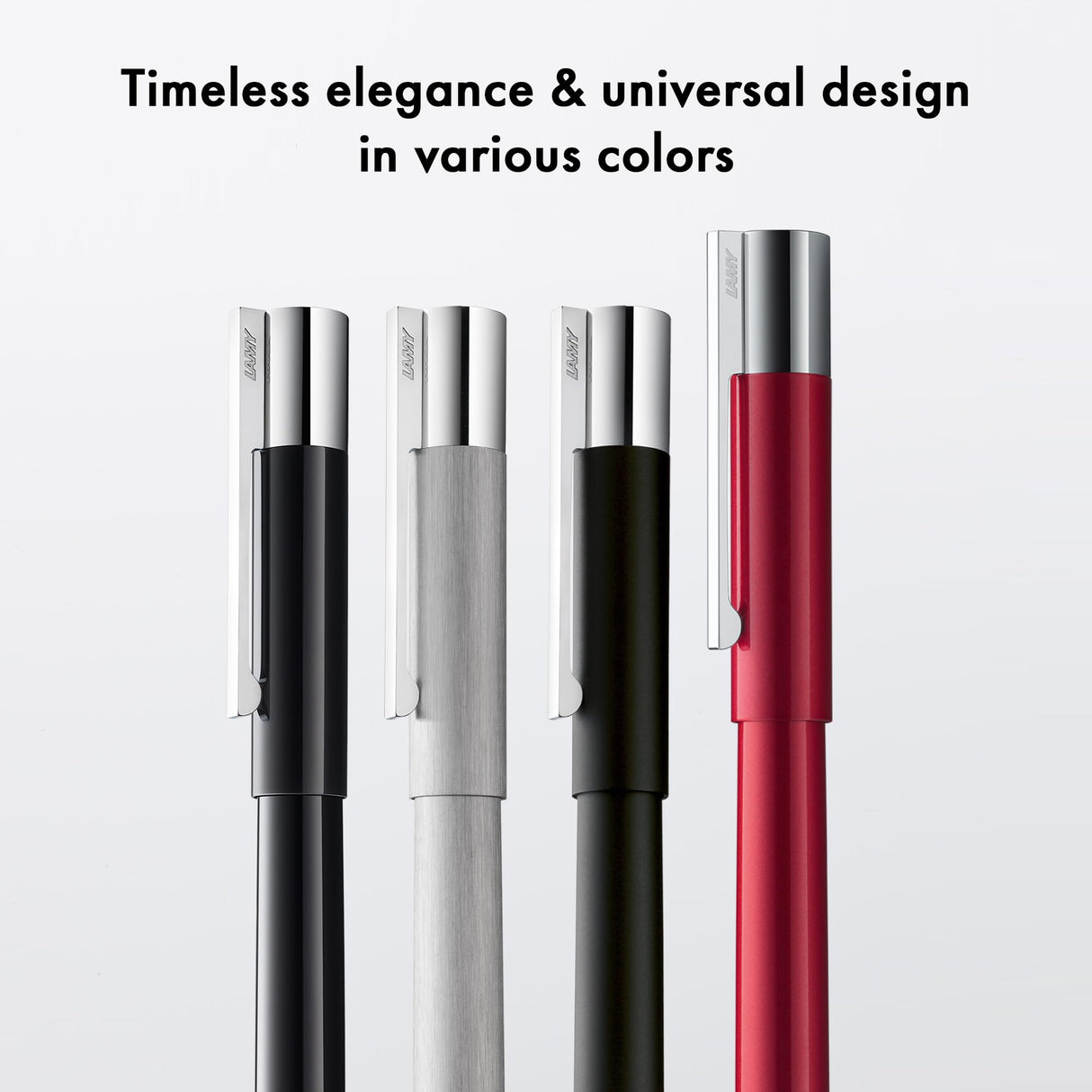 Lamy Scala Pianored - Pluma estilográfica purista en carcasa robusta de metal y acabado lacado, 14 quilates, plumín dorado en trazo M, incluye cartucho de tinta T 10 azul, para diestros