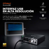 Roland Rubix22 Interfaz de audio USB de dos entradas y dos salidas | Audio en alta resolución | Graba con micros, guitarras, teclas y más | Compacto y resistente | Compatible con Mac, PC y iPad