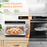 Cosori Freidora de Aire Grande-True Acero Inox-4 Resistencias Dual Blaze TwinFry 10 L-Flexible Doble Cesta Air Fryer 2800 W- Smart WIFI Control– 66 % Eficiencia Energética-6 en 1-Máx 10 Personas