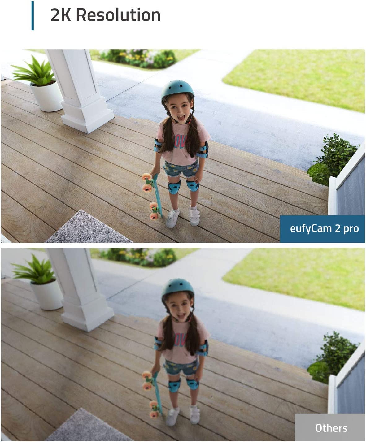 Camaras de Vigilancia eufyCam 2 Pro, 2K Cámara IP Exterior, 365 días de batería, Compatible con HomeKit, protección IP67, visión Nocturna, Juego de 2 cámaras, sin Tarifa mensual