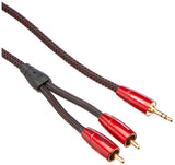 AudioQuest 1m Golden Gate 3.5mm - 2xRCA cable de audio 3,5mm Negro - Cables de audio (3,5mm, 2 x RCA, Cobre, 1 m, Negro)