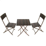 Aktive 61121 - Conjunto mesa y sillas jardín 2 personas | Incluye mesa 60x60x72 y Dos sillas 47x83,5 | Mesa y sillas terraza pequeña ligero y cómodo | Uso en interior y exterior